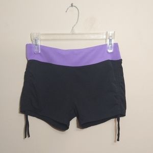 🌹Free Spirit Black and Purple Exercise Shorts Small